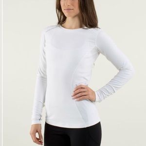 Lululemon sz 4 white long sleeve base runner NWT